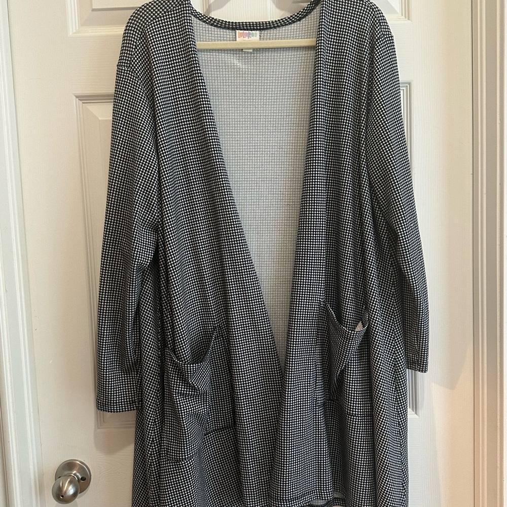 LuLaRoe Black and White Checkered Cardigan